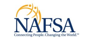 NAFSA Association of International Educators logo. Connecting People, Changing the World